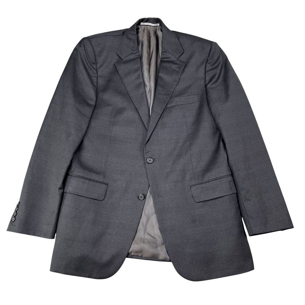 VTG Hickey Freeman‎ 100% Wool Charcoal Blazer Sports Coat Sz 40R